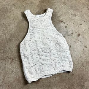Abercrombie-fitch Women's White and Cream Jumper